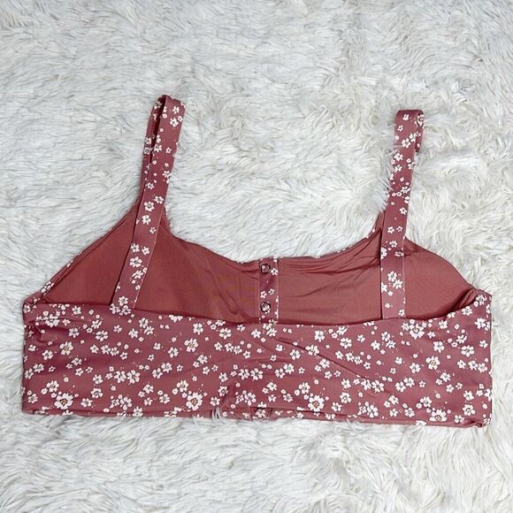 Andie Pink Floral Bikini Top - Picture 5 of 6